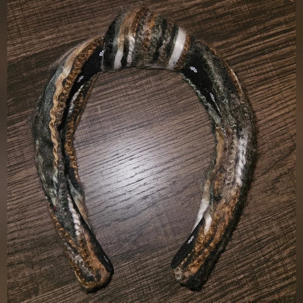 Lele Sadoughi Yarn Knotted Headband Brown, Green, Tan Shades